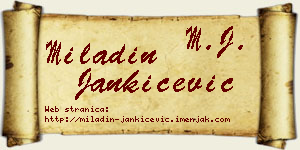 Miladin Jankićević vizit kartica